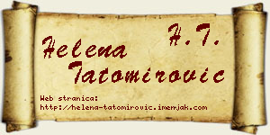 Helena Tatomirović vizit kartica
